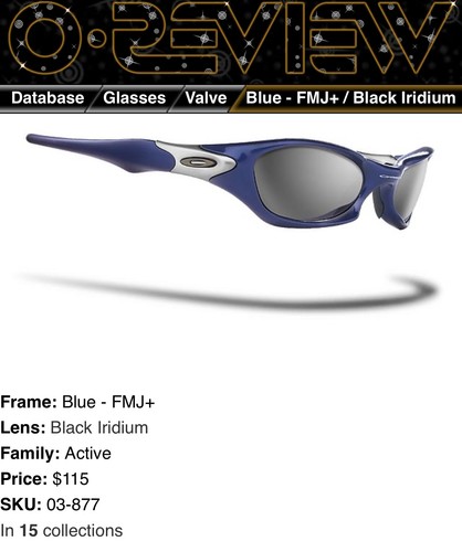 Oakley valve blue fmj black - oakley,